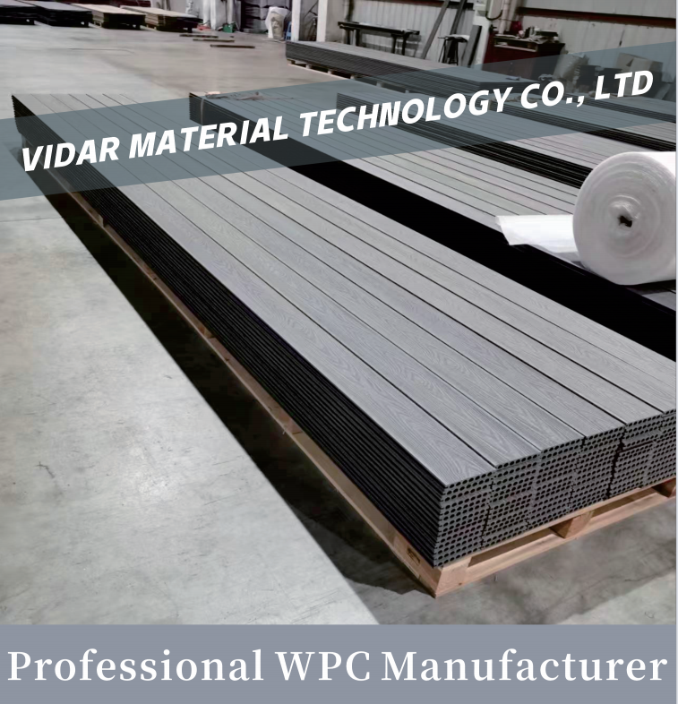 Terraza elegante de WPC gris oscuro