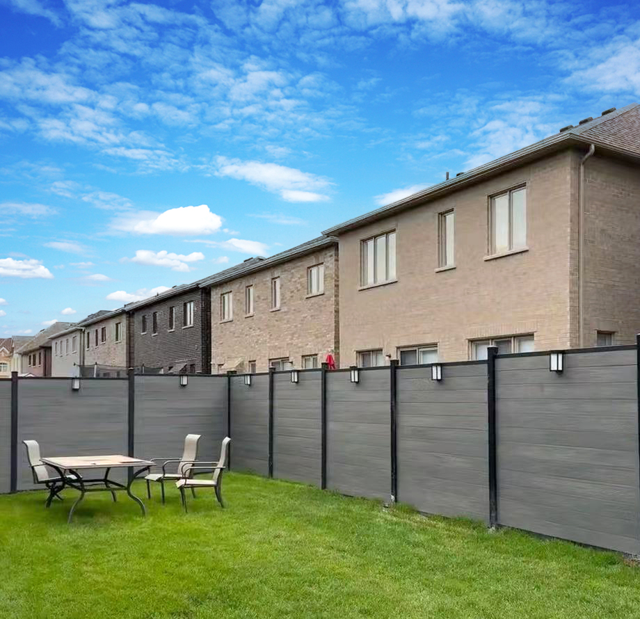 Cercado de madera anti-UV 3D de 1,8 m WPC