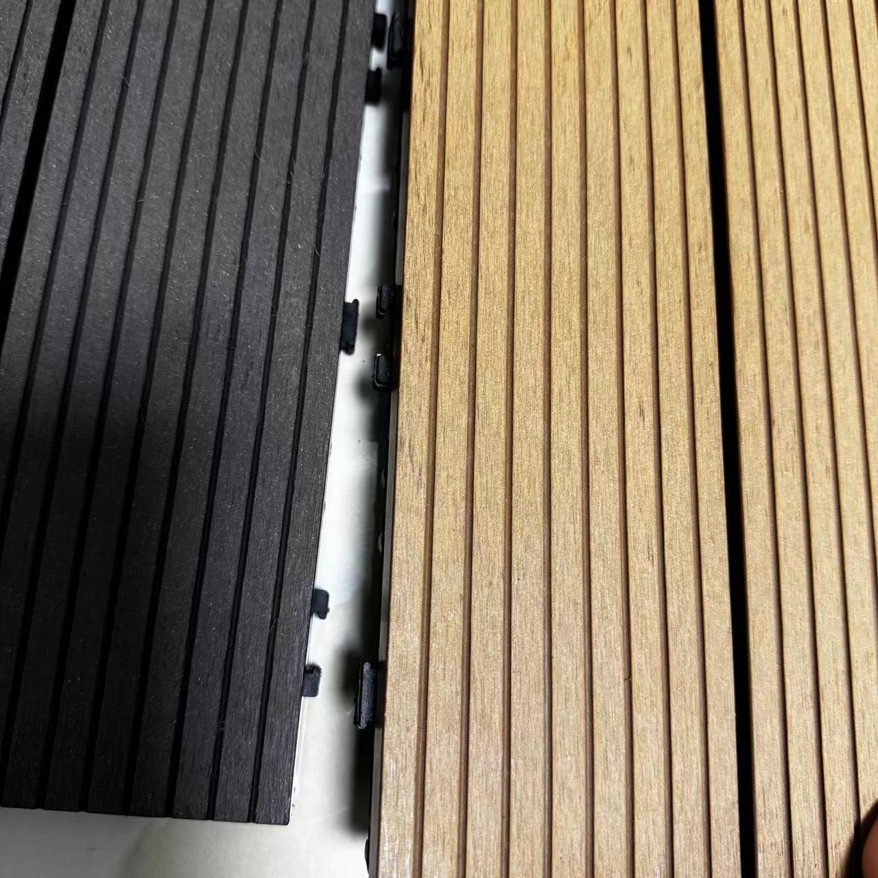 Azulejos de WPC para exteriores entrelazados de bricolaje