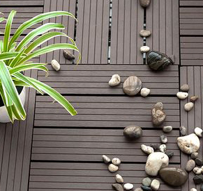 WPC para exteriores entrelazados de bricolaje